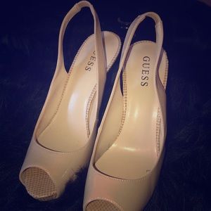 Guess Platform, Peep Toe, Slingback Pumps